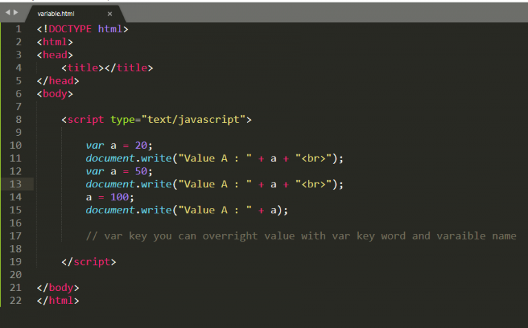 What are Variables in JavaScript - StarVista Tech